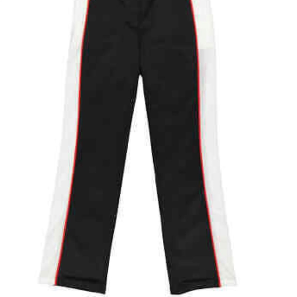 Burberry Black Mesh Striped Jersey Tailored Trousers size US12